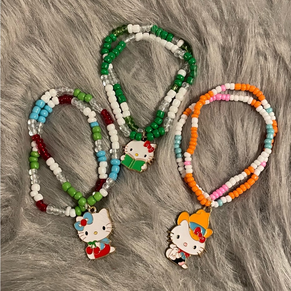 Hello Kitty Beaded Charm Bracelets
